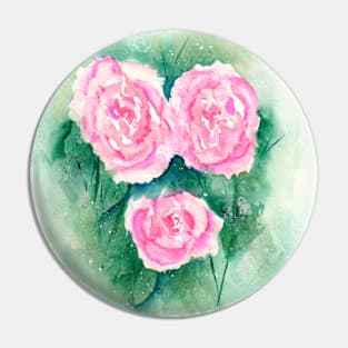 Loose Roses 1 - Pink Roses Pin