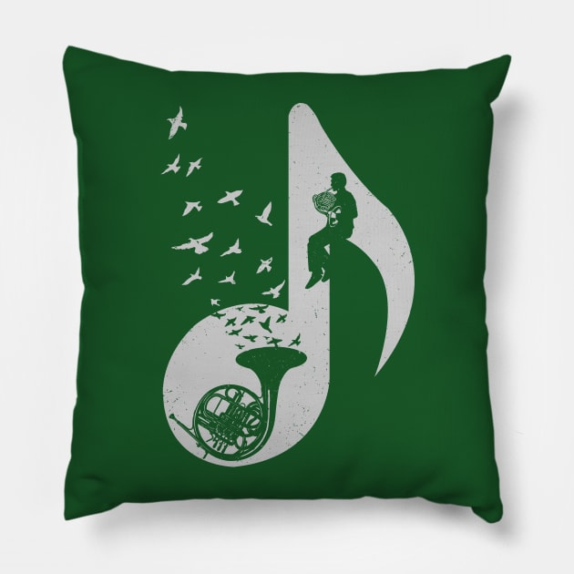 Musical - French Horn Pillow by barmalisiRTB