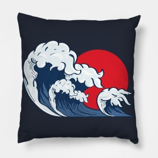 Wave and Sun Pillow