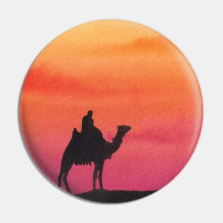 Sunset desert Pin