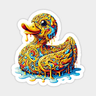 Colorful melting Rubber Duck Magnet