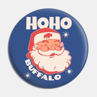 Let's Go Buffalo Ho Ho Buffalo Christmas Santa Pin