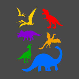 Dinosaurs In Color T-Shirt