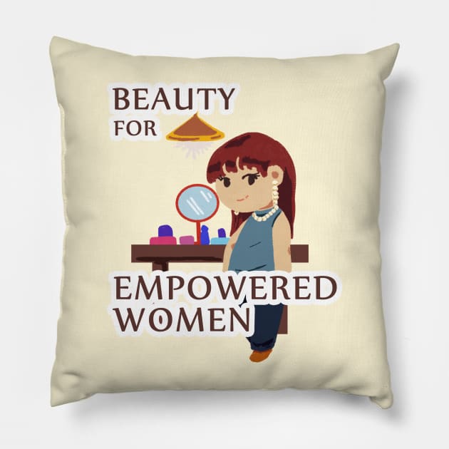 Beauty for Empowered Women - Women's Rights Pillow by Dearly Mu