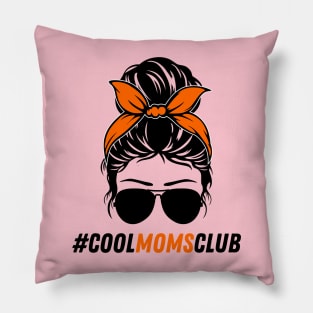 cool moms club messy bun hair cool design Pillow
