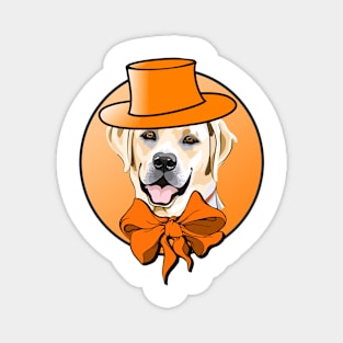 Cool Labrador in Top Hat and Bow Tie! Especially for Labrador Retriever owners! Magnet