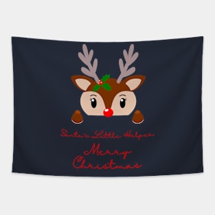 Santa's Little Helper Merry Christmas | Christmas Tapestry