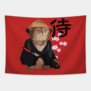 Samurrrai cat Tapestry