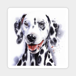 Dalmatian Watercolor Painting - Dog Lover Gifts Magnet