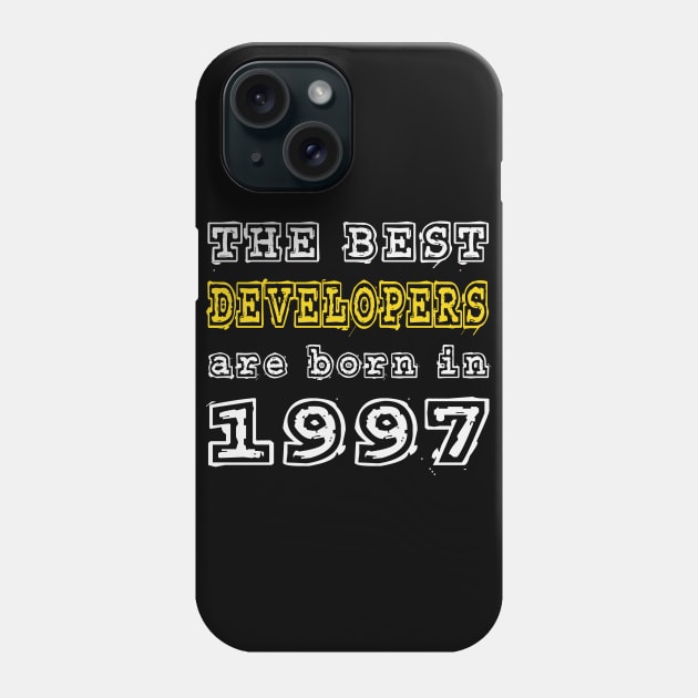 The Best Developers Are Born In 1997 Phone Case by cualumpane