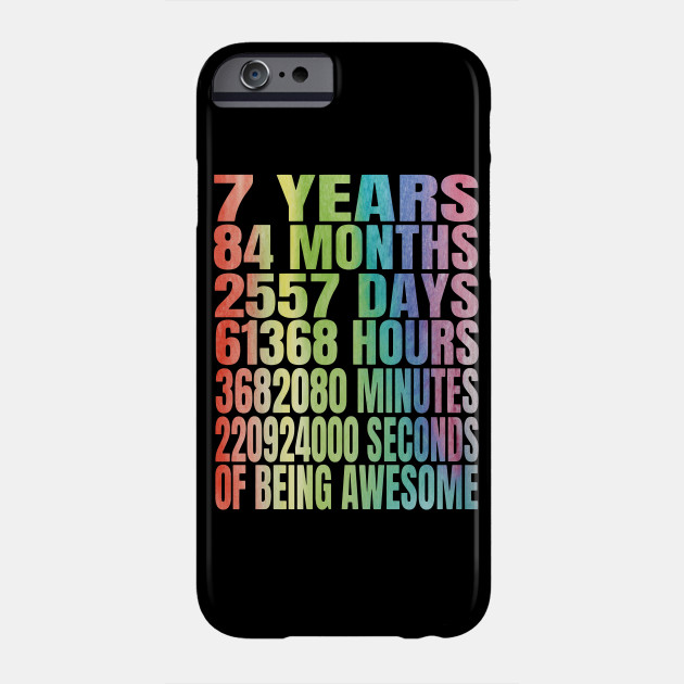 7th Birthday Girl Boy T Shirt 7 Years Old Party Gift 7th Birthday Gift Ideas Phone Case Teepublic