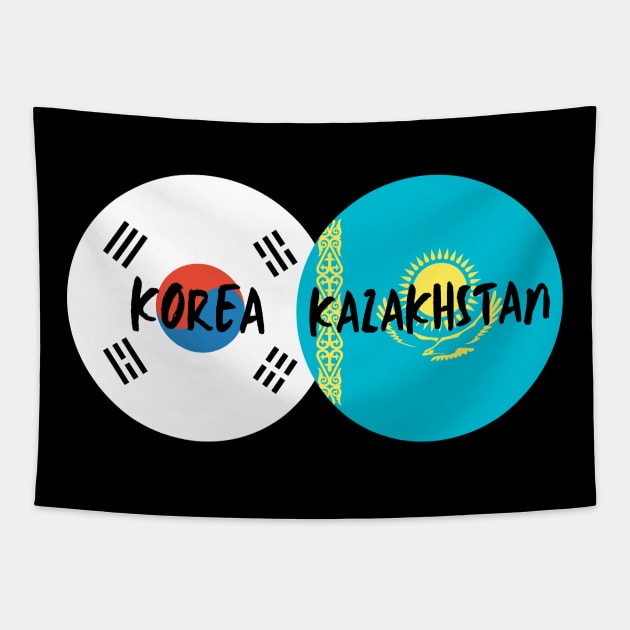 Korean Kazakh - Korea, Kazakhstan Tapestry by The Korean Rage