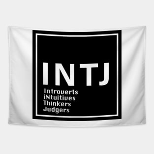 INTJ MBTI, 16 Personalities , black Tapestry