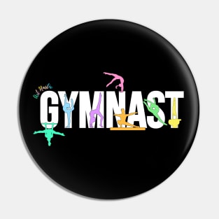 Gymnast Silhouette Art - Art Nastix - Multicolor Pin