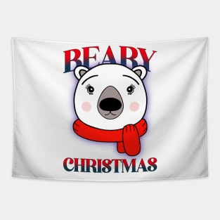 BEARY Christmas Polar Bear Tapestry