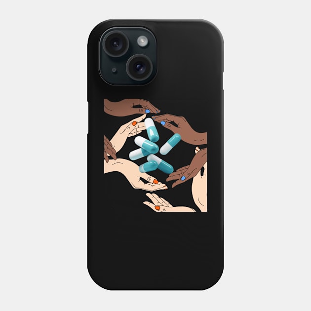 Raining pills Phone Case by OCD.Pencil