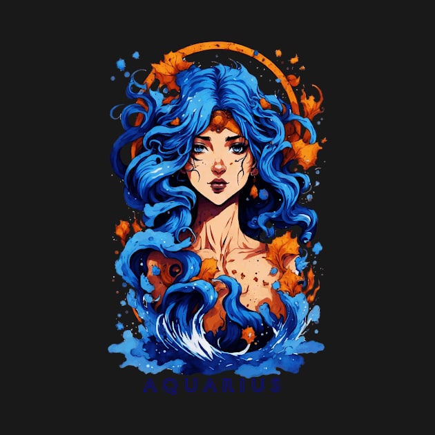 Zodiac sign Aquarius T-shirt by Emotiondesign