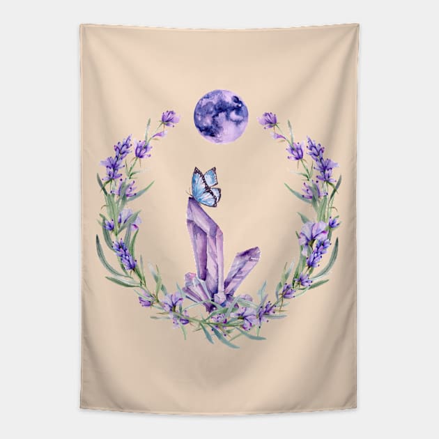 Amethyst Garden Tapestry by LylaLace Studio