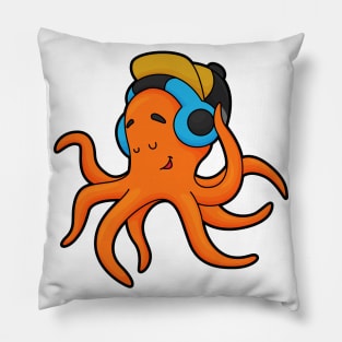 Octopus at Music with Headphone Pillow