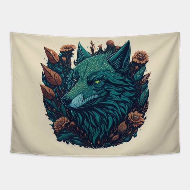 Wild Wolf Tapestry by ArtisanEcho