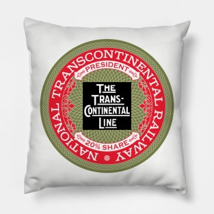 National Transcontinental Railway - Canada (18XX Style) Pillow