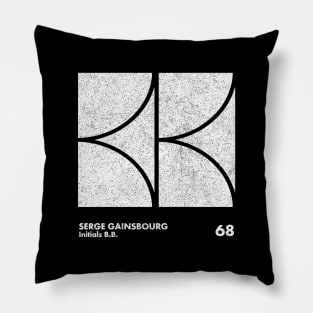 Serge Gainsbourg / Minimal Graphic Design Tribute Pillow