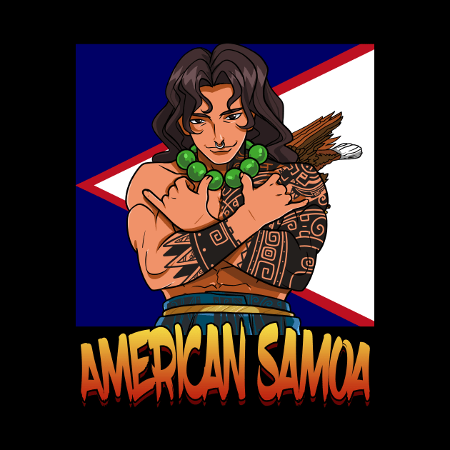 American Samoa Samoan Flag Polynesian Pride Shaka Brah by Noseking