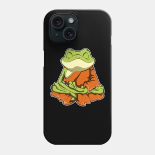 Frog at Yoga in Cross-legged Phone Case