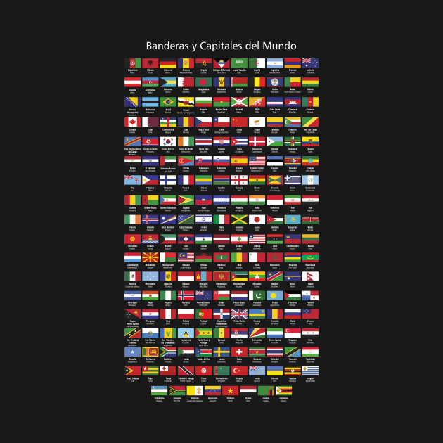 Flags of the world in Spanish by YooY Studio