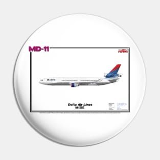 McDonnell Douglas MD-11 - Delta Air Lines (Art Print) Pin