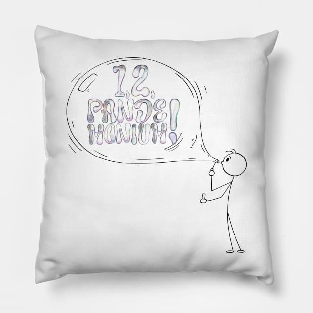 1, 2, Pandemonium! Pillow by MusicMaker