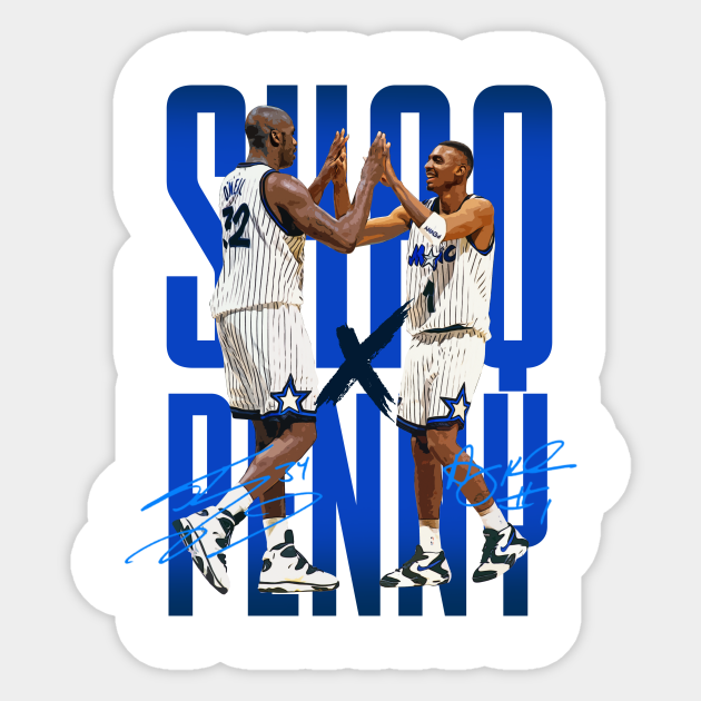 Shaq X Penny Shaquille Oneal Penny Hardaway Orlando Sticker Teepublic