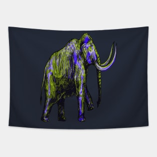 Mammoth Skeleton Interactive Yellow&Blue Filter T-Shirt By Red&Blue Tapestry