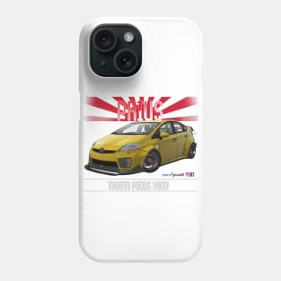 Toyota Prius 2JZ Yellow Phone Case