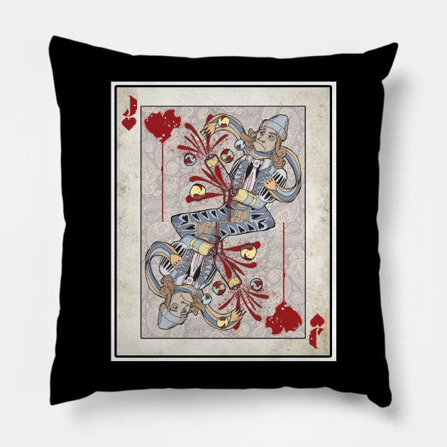 Jack of Hearts Pillow by IckyScrawls