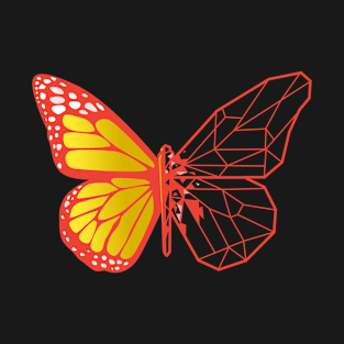 Abstract Butterfly Illustration T-Shirt