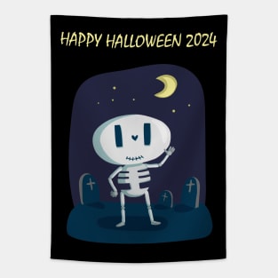 Happy Skeleton - Happy Halloween 2024 Tapestry