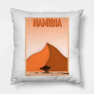 Namibia Travel Poster Pillow