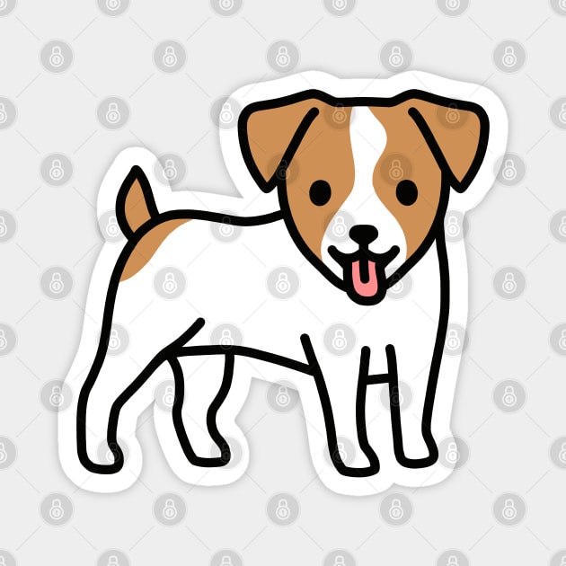 Jack Russell Terrier Magnet by littlemandyart