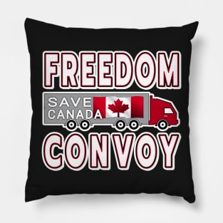 FREEDOM CONVOY TO OTTAWA CANADA JANUARY 29 2022 WHITE LETTERS Pillow