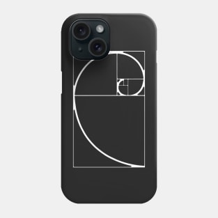 Fibonacci curve golden cut art Phone Case