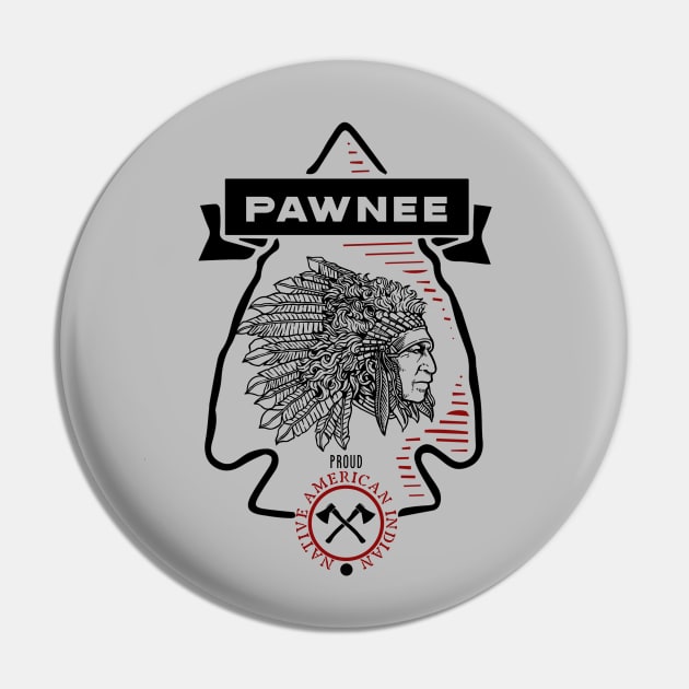 Pawnee  Tribe Native American Indian Proud Retro Arrow Pin by The Dirty Gringo
