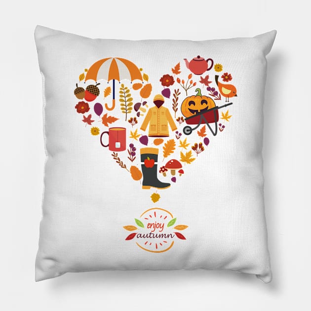 I love Autumn Pillow by MohammedNajjar