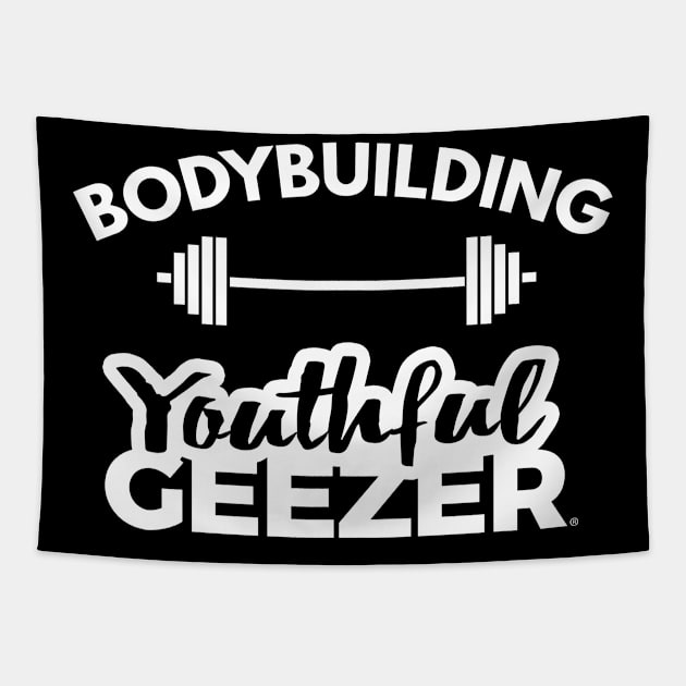 Bodybuilding Youthful Geezer Tapestry by YouthfulGeezer