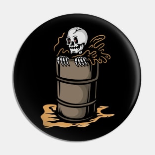 Beer and skull Pin