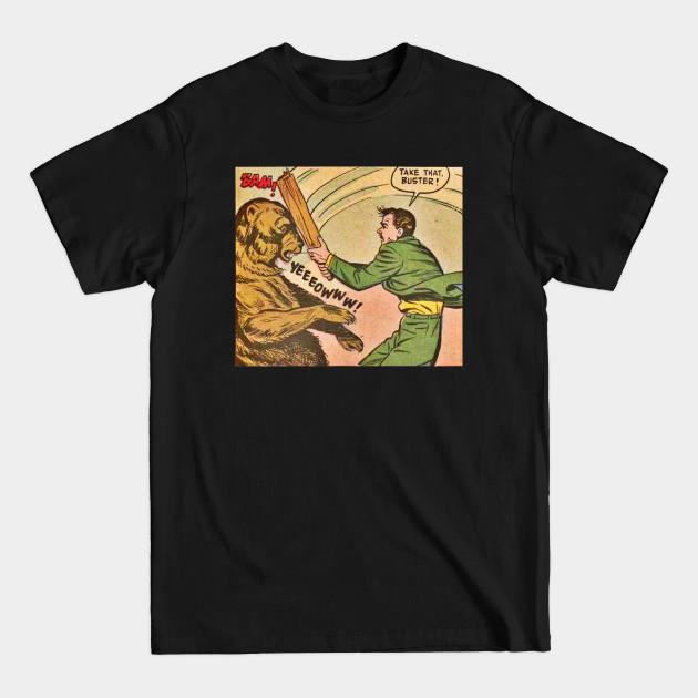Discover Comic Man versus Bear - Comic - T-Shirt