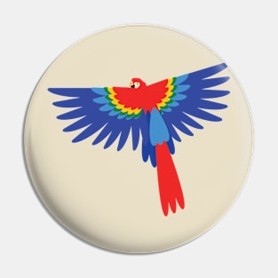 Colorful scarlet macaw Pin