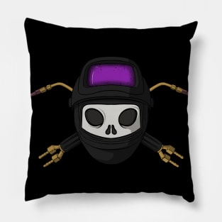 Welders crew Jolly Roger pirate flag (no caption) Pillow