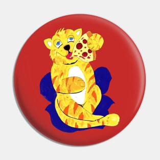 Cat Eating Pizza, Cute Cat Eating A Pizza Pin