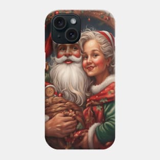 Nostalgic Mr and Mrs Claus Festive Christmas Couple Phone Case